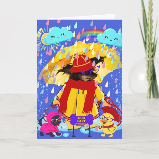 Sweetheart Walks In The Rain Greeting Card Karte (Vorderseite)