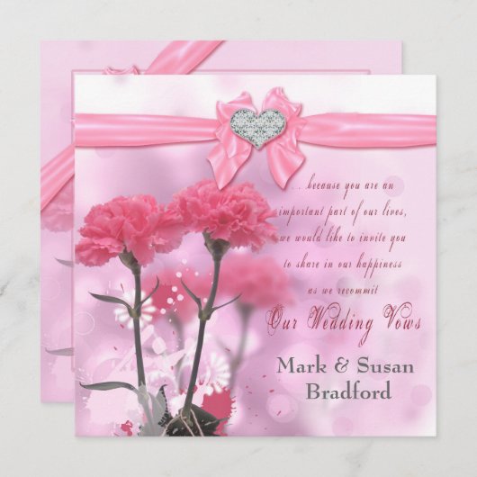 Sweetheart Wedding Renewal Einladung (Vorne/Hinten)