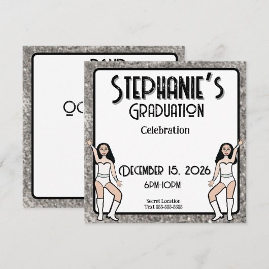 Sweetheart White Silver Dancer: #2 Einladung (Vorne/Hinten)