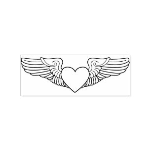 Sweetheart Wings Militärübungssprecherin Briefmark Gummistempel