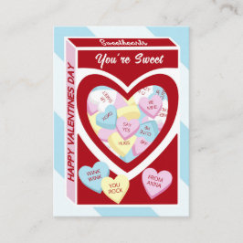 Sweethearts Candy Classroom Valentine Day Cards Visitenkarte