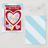 Sweethearts Candy Classroom Valentine Day Cards Visitenkarte (Vorne/Hinten)