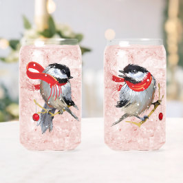 Sweethearts Couple Snowy Winter Chickadees Dosenglas