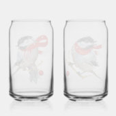 Sweethearts Couple Snowy Winter Chickadees Dosenglas (Rückseite)