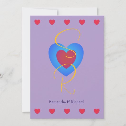 Sweethearts Flat Save the Date Card (Vorderseite)