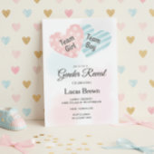 Sweethearts Gender Reveal Party Announcement Einladung
