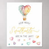 Sweethearts in Jar Baby Shower Game Sign Poster (Vorne)