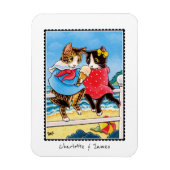 Sweethearts Niedliches Katzenmeer Eiscreme Name Magnet (Vertikal)