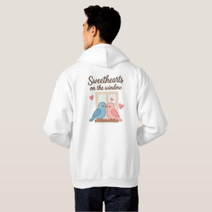 Sweethearts on the Window - Niedlich Lovebirds Sti Hoodie