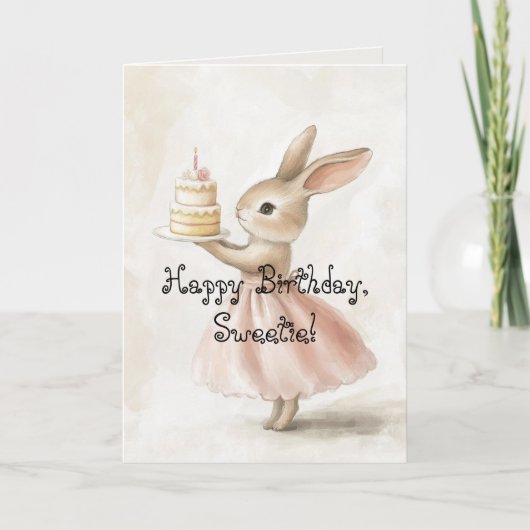 SWEETIE BIRTHDAY CARD DANKESKARTE (Vorderseite)