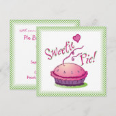 Sweetie Pie Kuchen Einladung (Vorne/Hinten)