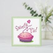 Sweetie Pie Kuchen Einladung (Stehend Vorderseite)