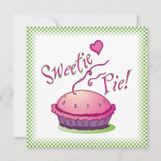 Sweetie Pie Kuchen Einladung (Vorderseite)