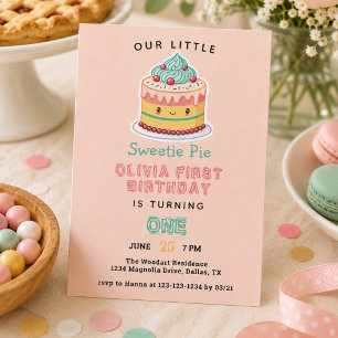 Sweetie Pie - Pi Day 1. Geburtstag Party Einladung