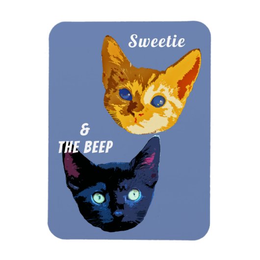 Sweetie & the Beep Cat Magnet (Vertikal)