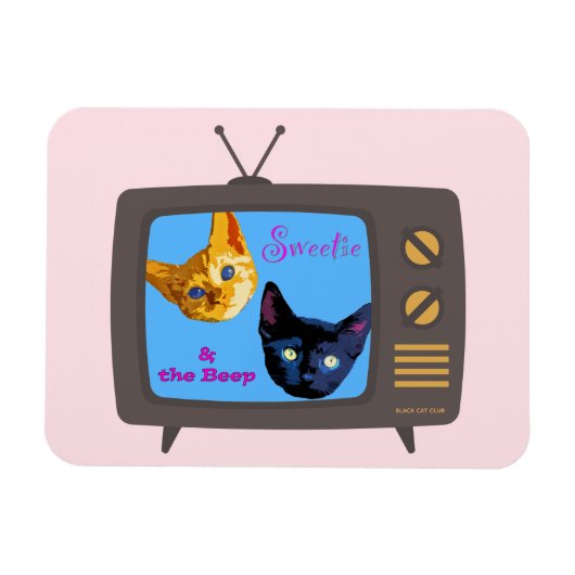 Sweetie & the Beep Cat Magnet (Horizontal)