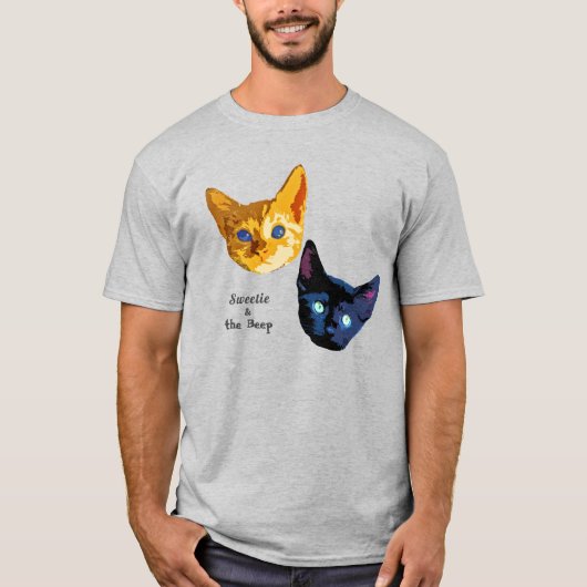 Sweetie u. das Signalton-Katzen-Shirt T-Shirt (Vorderseite)