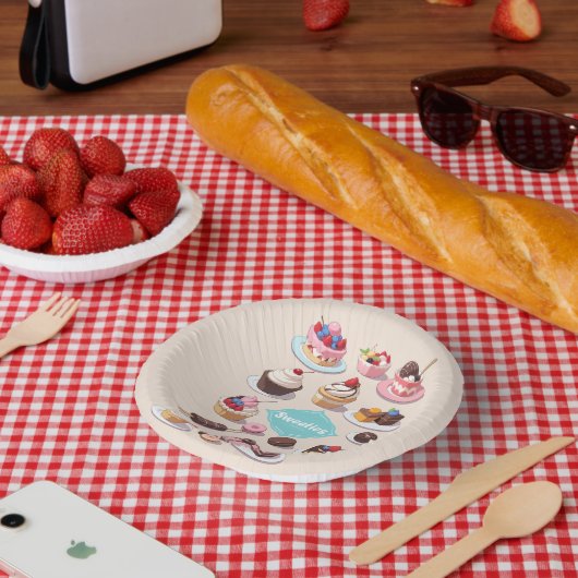 Sweeties 7" Papierschale Pappteller (Picknick)