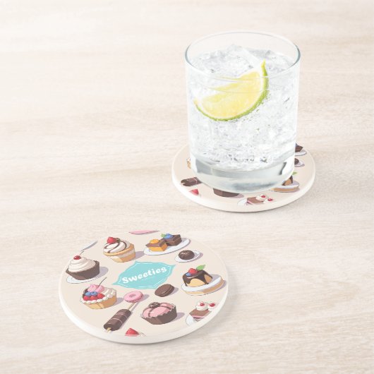 Sweeties Sandstone Untersetzer (Seite)