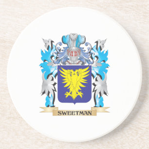 Sweetman Wappen - Familienwappen Getränkeuntersetzer