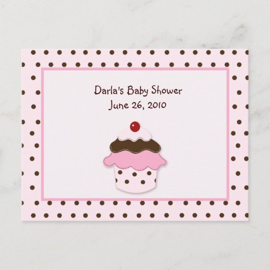 Sweetness Cupcake Babyduschberatung Karten (Vorderseite)