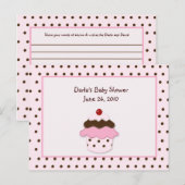 Sweetness Cupcake Babyduschberatung Karten (Vorne/Hinten)