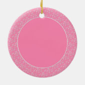 Sweetness-Pink-Puppy-Template Round- Keramik Ornament (Hinten)