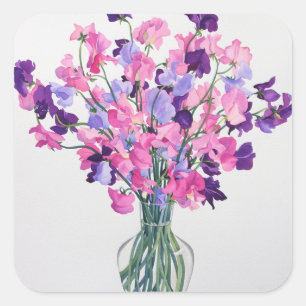 Sweetpeas 2007 quadratischer aufkleber