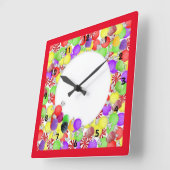 Sweets Clock Quadratische Wanduhr (Winkel)