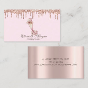 Sweets Rose Gold Tropf Bakery Visitenkarte