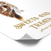 Sweets & Treats Owl Baby Shower  Poster (Ecke)