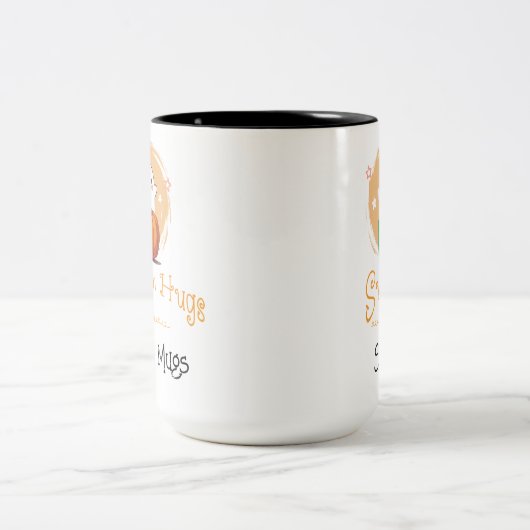 Sweetspooky Niedlich Ghost Pumpkin Fall Kaffee Zweifarbige Tasse (Mittel)