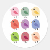 SweetTweet Birds Runder Aufkleber (Vorderseite)