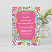 Sweety Dessert Candy Sweet 16 oder jedes Alter Ein Einladung (Stehend Vorderseite)