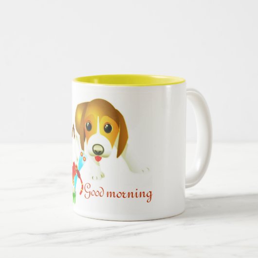 Sweety Hund Zweifarbige Tasse (VorderseiteRechts)