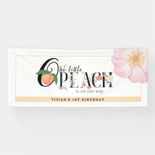 Sweety Little Peach 1. Geburtstag Willkommen Banner