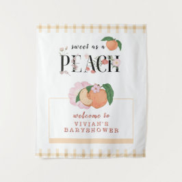 Sweety Little Peach Baby Dusche Empfang Wandteppich