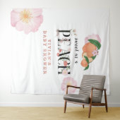 Sweety Little Peach Baby Dusche Wandteppich (Beispiel (Horizontal))