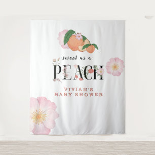 Sweety Little Peach Baby Dusche Wandteppich