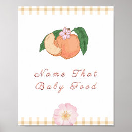 Sweety Little Peach Baby Duwer Spielzeichen Poster
