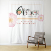 Sweety Little Peach Birthday Wandteppich (Beispiel)