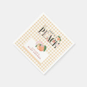 Sweety Little Peach & Floral Baby Dusche Serviette (Ecke)