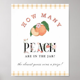 Sweety Little Peach Wie viele Spiel Baby Dusche Poster