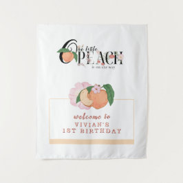 Sweety Little Peach Willkommen Wandteppich