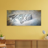 Sweety Sleeping Cat - Ölgemälde von Lukian Leinwanddruck (Insitu (Wohnzimmer))