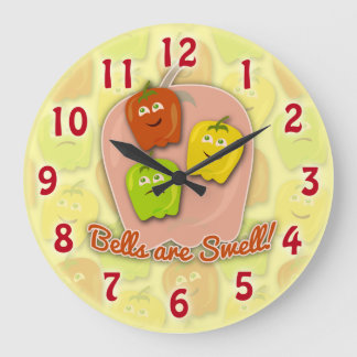 Swell Bell Paprikaschoten Große Wanduhr