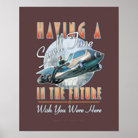 "Swell Time in the Future" (16x20") Poster (Vorne)