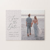 Swept Letters Save the Date Puzzle (Horizontal)