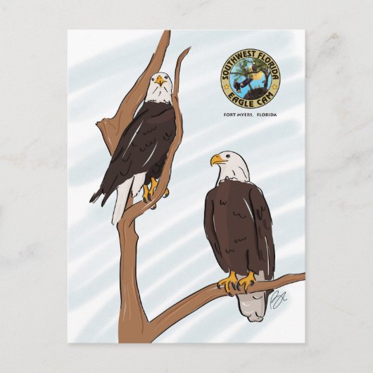 SWFEC Eagle Couple Post Card Postkarte (Vorderseite)