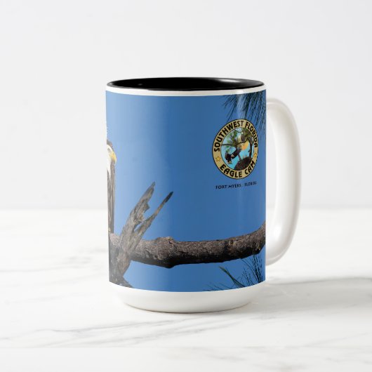 SWFEC - M15 & F23 - Ein neues Paar im Nest Zweifarbige Tasse (VorderseiteRechts)